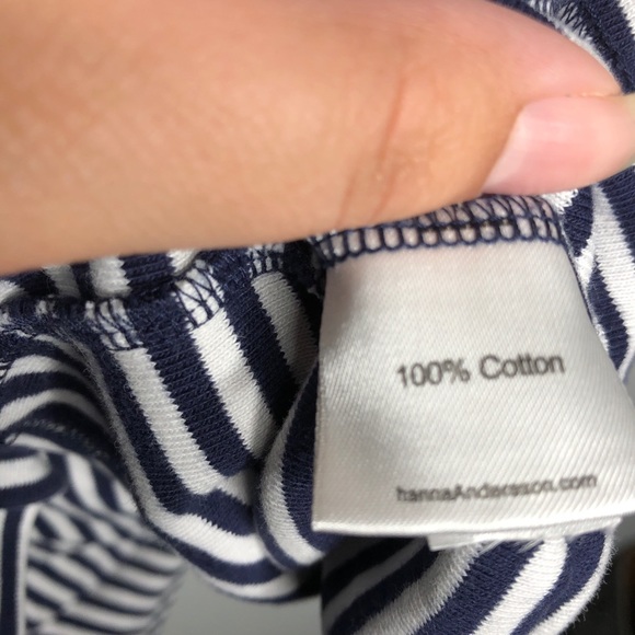 Hanna Andersson Girl's Blue Stripe Dress Size 160 - Picture 6 of 9